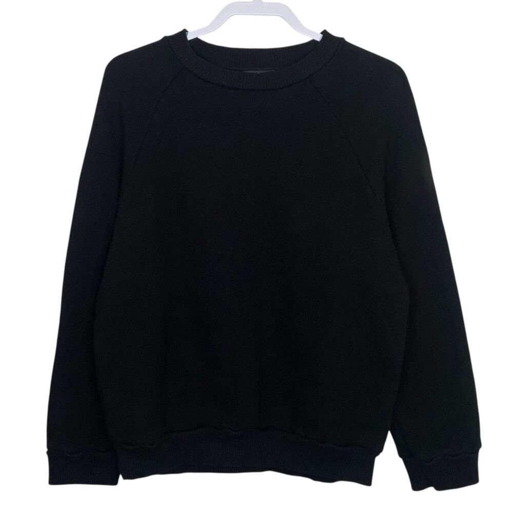 AG Adriano Goldschmied Sweatshirt Womens S Black Raglan Slouchy Boxy Artsy NEW